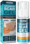 Silicone Scar Gel-Painless Scar Cream for C-Section, Stretch Marks, Acne, Surgery - Effective on Old & New Scars - Smoother Skin - Hospital Grade Materials - 1.7 oz