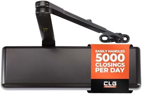 CLG HARDWARE Extra Heavy Duty Commercial Door Closer, DC9016 Automatic Door Closer, Surface-Mounted Auto Door Closer, Size 1-6 Commercial Door Closer Heavy Duty for Heavy Traffic Areas, Dark Bronze