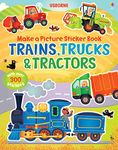 Make a Picture Sticker Book Trains, Trucks & Tractors (Usborne Make A Picture Sticker Book)