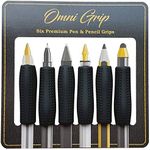 Chrome Cherry Omni Grip 6 Pack with Pen and Pencil Comfort Grips