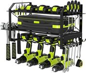 RHSTAO Power Tool Organizer - Garage Tool Organizer And Storage, Holder Wall Mount Heavy Duty Metal Tool Shelf, Heavy Duty Floating Tool Shelf for Cordless Drill (Organizer-4 Drill)