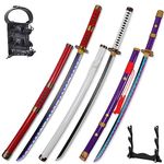 Forgemith Roronoa Zoro Cosplay Swords,Kitetsu,Wado Ichimonji,Yama Emma,Zoro Role Play Accessories，for Role-Playing and Collection