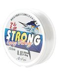 Clear Fishing Line 8.0Spool, 0.5mm Diameter Monofilament Line, Nylon Fishing Wire Wear-Resistant, Fish Wire Strong Tension for Sea Fishing, Widely Use in Daily/Crafts/Hanging Decorations, 100/200M