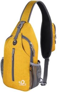 WATERFLY Crossbody Sling Backpack Sling Bag Travel Hiking Chest Bag Daypack