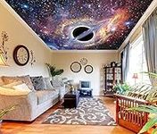 3D Color Halo Starry Sky C7633 Ceiling Wall Paper Wall Print Decal Wall Deco AJ WALLPAPER | Self-adhesive Large Ceiling Wallpaper AJ CA Panda 2023 August (Wovenpaper Need Glue, 【82”x58”】208x146cm(WxH))