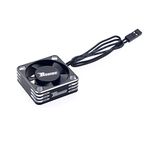 DollaTek Motor Cooling Fan RC Motor Heatsink 28000RPM ESC Cooling Fan for RC Car 1/8 1/10 1/12 Scale 540 550 Brushless Motor (Black + Silver)