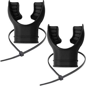 JUSTOOP Scuba Diving Snorkeling Octopus Silicone Regulator Mouthpiece with Regulator Tie, Black