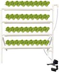 Hydroponic Vertical Gardening Growing System – 4-Tier Kit with 36 Plant Sites, Food Grade PVC, Pump Included, Easy to Assemble, Indoor and Outdoor Garden Use, efficient Pump.