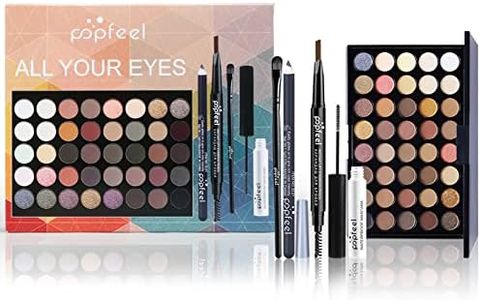 Kit de Maquillaje Profesional Completo, MKNZOME 19 piezas Set de Maquillaje Mujer con Estuches de Maquillaje Portátil Paletas de Sombras de Ojos Fundación barra de labios para Mujeres Niñas