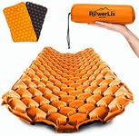 POWERLIX Camping Mat Inflatable Sleeping Mat - Ultralight Sleeping Pad, Compact & Lightweight Camping Mattress for Backpacking, Hiking,Outdoor - Airpad,Inflating Bag, Carry Bag, Repair Kit (Orange)