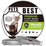 2 Pcs Cat Repellent Collar, Cat Repellent Treatment Collars, Adjustable Waterproof Collar for Cats Puppy, One Size Fits All Breeds, 16 Months Protection (Grey)