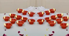 CraftVatika Water Sensor Diya for Home Decoration - Water diyas for Diwali Electric Flameless & Smokeless LED Diya Lights, Candle for Home Decor, Diwali Festival Decoration Festive (24, Oval)