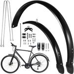 Baluue Mudguard Set with Spoiler, 27.5‘’ Bike Mudguards for Road Bike, 1 Set Front Rear Wheel Mudguards Replacement Cycling Accessories for Bicycle Tire