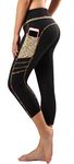 Sugar Pocket Womens Outdoor Capris Fitness Tights Leggings Walking Running Yoga Pants M