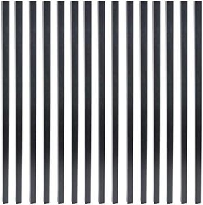 32 Inches Myard Estate Square Iron Deck Balusters for Decking Railing Patio Fence, Modern Look (25-Pack, Matte Black)