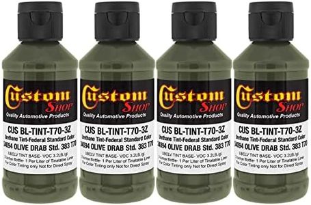 Custom Coat Camouflage Series 3 Ounce (Olive Drab Federal Standard Color #34094) - Pack of 4 - Urethane Tint Concentrate for Tinting Truck Bed Liner Coatings - Epoxy Resin