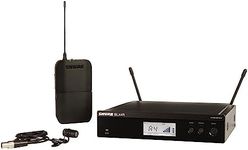 Shure BLX14R/W85 UHF Wireless Microphone System - Perfect for Interviews, Presenting, Theater - 14-Hour Battery Life, 300 ft Range | WL185 Lavalier Mic, Single Channel Rack Mount Receiver | K3E Band