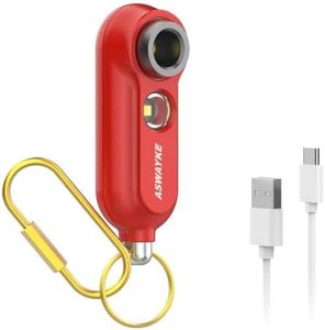 aswayke 125dB Rechargeable Bear Horn,IPX5 Waterproof & LED Flashlight Bear Deterrent Device for Hiking, Camping, Outdoor Survival-Red
