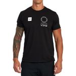 RVCA Men's VA Blur Short Sleeve, Mark/Black, X-Large