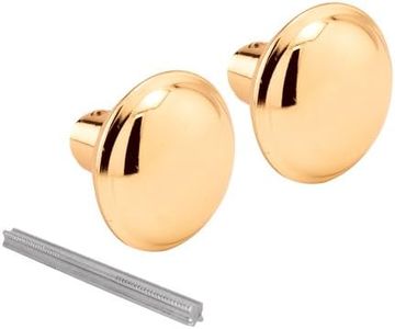 Prime-Line E 2280 Solid Brass Vintage Door Knob Spindle Set, 2-1/4 In. Outside Diameter, Brass (Single Pack)