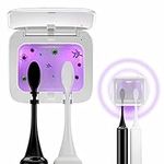 UV Toothbrush Sanitizer Case,Toothbrush Holder Wall Mounted with Sterilizer Function, Timing Function, Electric Toothbrush Holders for Travel and Home (Double)