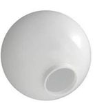 12 Inch White Acrylic Lamp Post Globe with 3.91 Inch Solid Flange