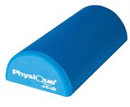 Physique Pro Foam Roller Blue Half Round (30cm x 15cm) - Back, Leg and Body Deep Tissue Muscle Massage - Gym and Exercise Roller for Trigger Point Self Massage and Muscle Tension Relief