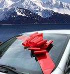 GiftWrap Etc. Big Red Car Bow Ribbon - 25" Wide Fully Assembled Large Gift Decoration Christmas Birthday Valentine's Day