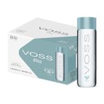 VOSS UK Artesian Still Water, Natural, Pure Water, PET Water Bottles, Bulk Pack of 24 x 500 ml