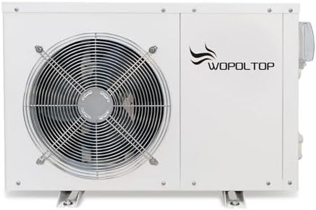 WOPOLTOP 20,000 BTU Swimming Pool Heat Pump - for Above and In Ground Pools and Spas, 5.6kW Electric Swimming Pool Heater Pump with Titanium Heat Exchanger, 110V~120V/ 60Hz, Up to 6000 Gallons