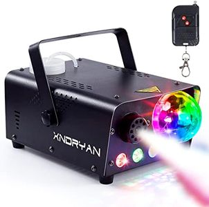 Smoke Machine, Xndryan 600W Mini Fog Machine with Disco Ball Light & Wireless Remote Control, Portable Smoke Machine for Party, Event, Disco, Stage, Wedding, Halloween, Red