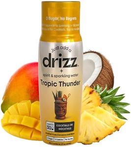 Drizz Tropic Thunder Mixer Drops - 1 Pack, Makes 30 Drinks - Mango Pineapple Coconut - Pocket-Sized Tropical Cocktail & Mocktail Mix – Tiki Cocktails Made Easy – Zero Sugar, Low Calorie, Made in USA