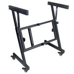 GLEAM Keyboard Stand - Z Style Adjustable Heavy Duty Piano Stand with Wheels (Fits 54-88 Key Electric Pianos)