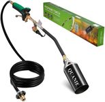 Propane Torch Burner Weed Torch High Output 1,200,000 BTU with 10FT Hose,Heavy Duty Blow Torch with Flame Control and Turbo Trigger Push Button Igniter,Flamethrower for Garden Wood Ice Snow Road(black