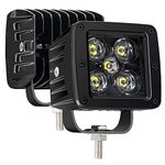 LED Pods, YCHOW-TECH 3 Inch 100W LED Pods 2Pcs Square Driving Light Spot Beam LED Light Bars LED Work Light Fog Lights for Trucks ATV UTV SUV Car Boat
