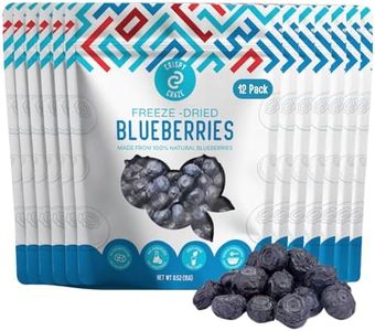 Crispy Craze Freeze Dried Blueberries (24 Snack Sized Bags, 0.52 oz Each), Whole Blueberries Fruit Crisps, Non GMO, Healthy Snack, No Added Sugar & Additives, 100% Natural, Allergen Free, School Safe