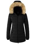 Wantdo Women's Puffer Coat Winter Jacket for Women Parka Puffy Jackets Black L