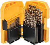 Dewalt Metal Drill Bit Set HSS-Co 29 Pieces (Diameter 1-13 mm, Drill Bit with Centre Point, Non-Slip Shank, with Size Marking, for Alloyed/Unalloyed Steels up to 1100 N/mm² Tensile Strength, Includes