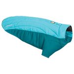 RUFFWEAR Powder Hound Hybrid Insulated Jacket, Water Resistant Cold Weather Coat for Dogs, Winter Overcoat for Extra Warmth, Blue Atoll – XX-Small (33-43cm)