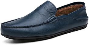 Lapens Men's Driving Shoes Premium Genuine Leather Fashion Slipper Casual Slip On Loafers Shoes (LPMLFS137-WDB47)