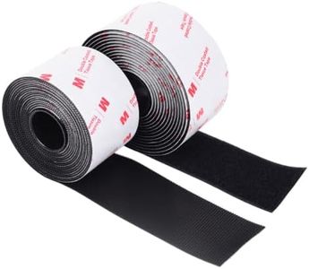 Hook and Loop Tape 2in x 10ft, Heavy Duty Adhesion Strip, Slef Adhesive Interlocking Tape, Back Adhesive Mounting Strips, Reclosable Sticky Back Interlocking Nylon Picture Hanging Strips