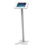 Beelta Kiosk Floor Tablet Stand Compatible with 10.2 iPad 7 8 9th 120 Degree Rotate ABS Plastic Tablet Enclosure+Aluminum Pole+Metal Base BSF302T