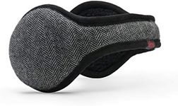 180s Men's Wool Behind-the-Head Ear Warmer (Gray/Black Herringbone)