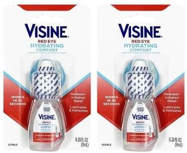 Brite Innovations Visne Red Eye Comfort Redness Relief Eye Drops to Help Relieve Red Eyes Due to Minor Eye Irritations Fast 0.28 Fl OZ (8ML) 2 Pack, Clear