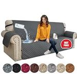 XINEAGE Couch Covers for 3 Cushion Couch Sofa Covers for Living Room Water Resistant Sofa Slipcovers with Pockets & Non-Slip Straps Soft Thick Furniture Protector for Pets Dogs Kids (Sofa, Dark Gray)