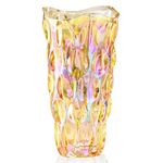 CEMABT Glass Vases for Flowers，Thickened 3.4 lb Morden vases for Tables Centerpieces, vase for Home Decor, Crystal,Colorful,Vintage and Clear Rose Large Vases Christmas Thanksgiving Gifts（Gold）