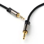 KabelDirekt – 3m AUX Stereo Jack Audio Cable (3.5mm to 3.5mm AUX Stereo/Audio Cable, nylon-braided) PRO Series