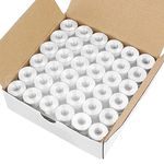 - CleverDelights White Prewound Bobbins - Size L Bobbins - 3/8 x 13/16 by CleverDelights