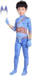 LG LOUIS GARDEN Avatar Costume for Kids, Anime Costume Halloween Cosplay Jumpsuit Tights Bodysuit Stage Costumes for Children