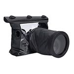 Waterproof Camera Housing Case 20 Meter Underwater Diving Protective Pouch Bag Cover Underwater Protector, for Canon for Nikon for Sony DSLR SLR Mirrorless Camera(GQ518L,Black)